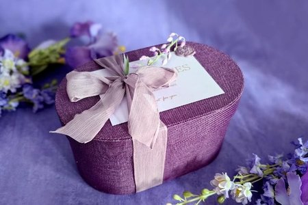 森系醬紫色花語禮盒 伴娘禮 戶外婚禮