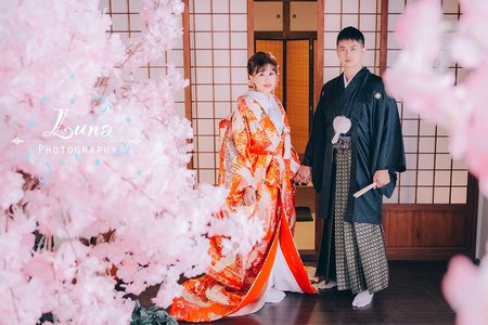 日式棚–花嫁色打掛棚拍婚紗照